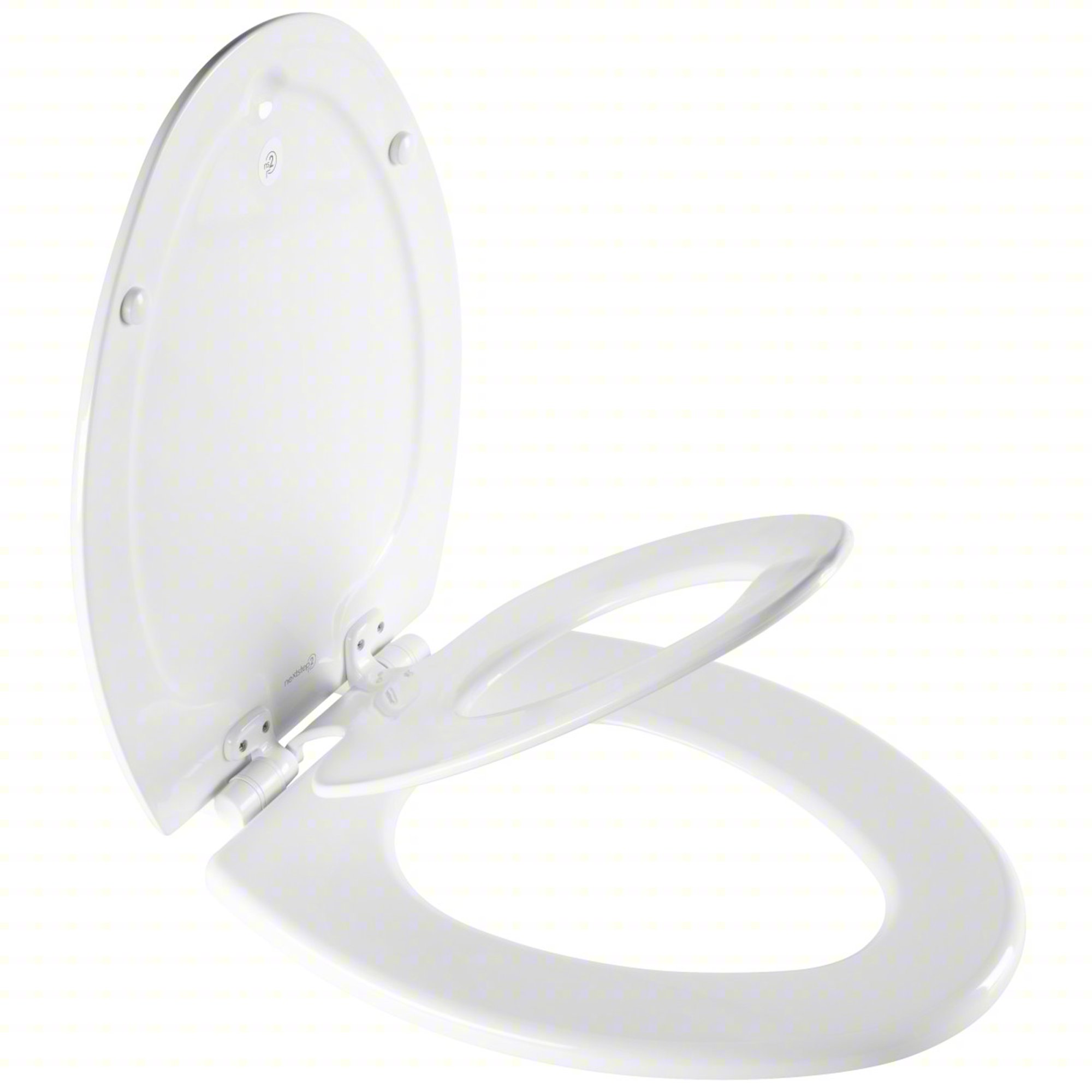 TOILET SEAT,ELONGATED,WHITE,14-1/8" W