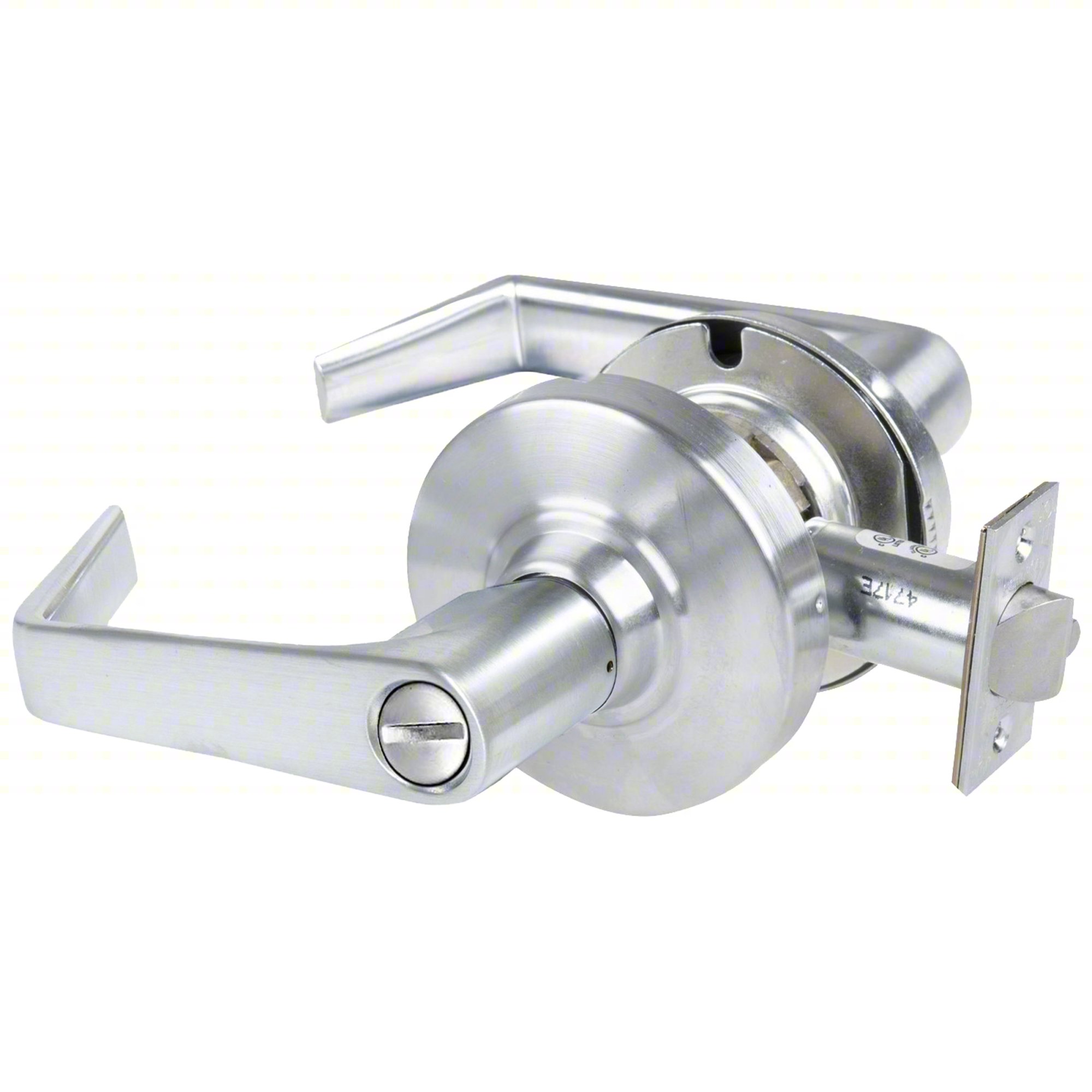DOOR LEVER LOCKSET,STEEL,NON KEYED
