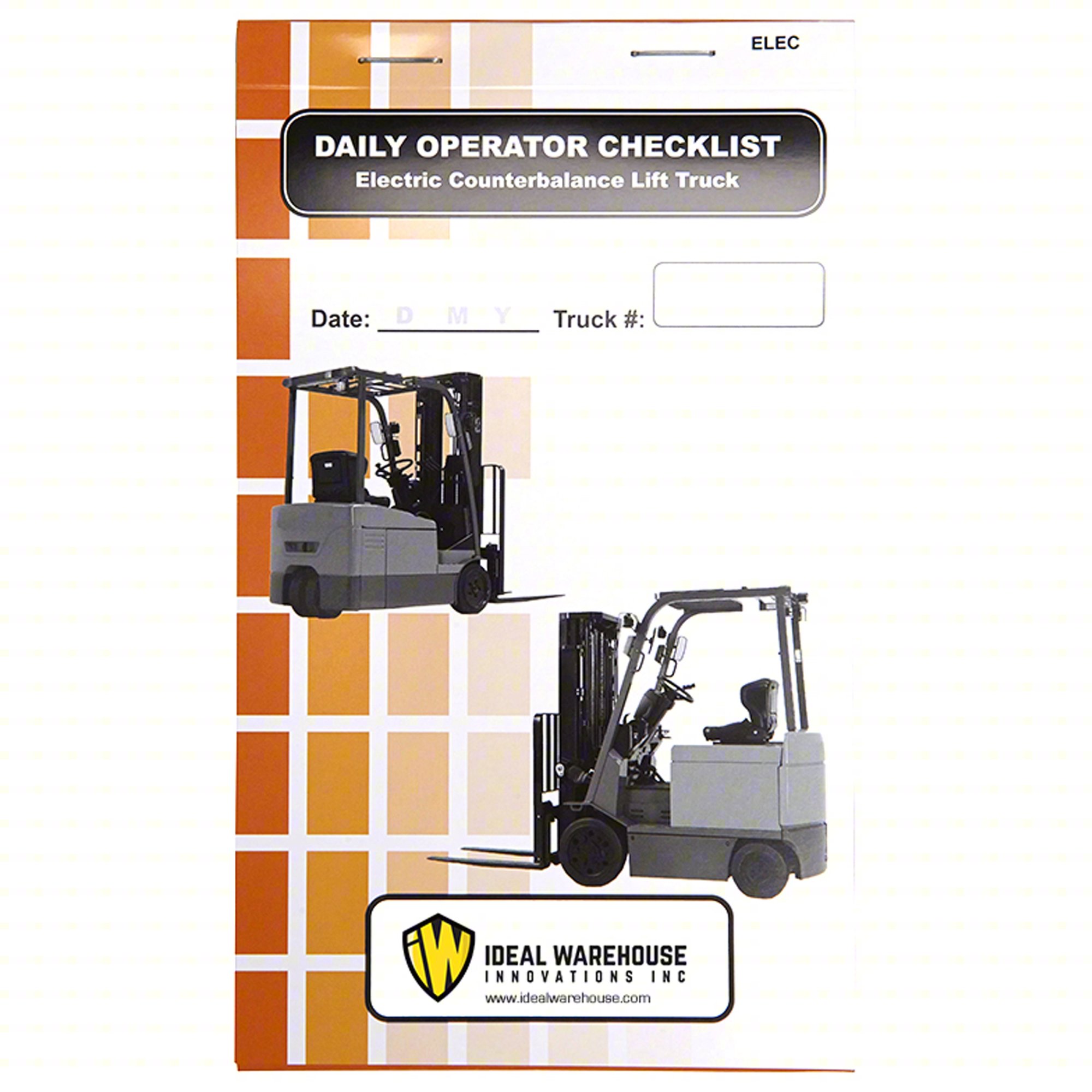 REPLACEMENT CHECKLIST BOOK,1 3/8" W,PK5