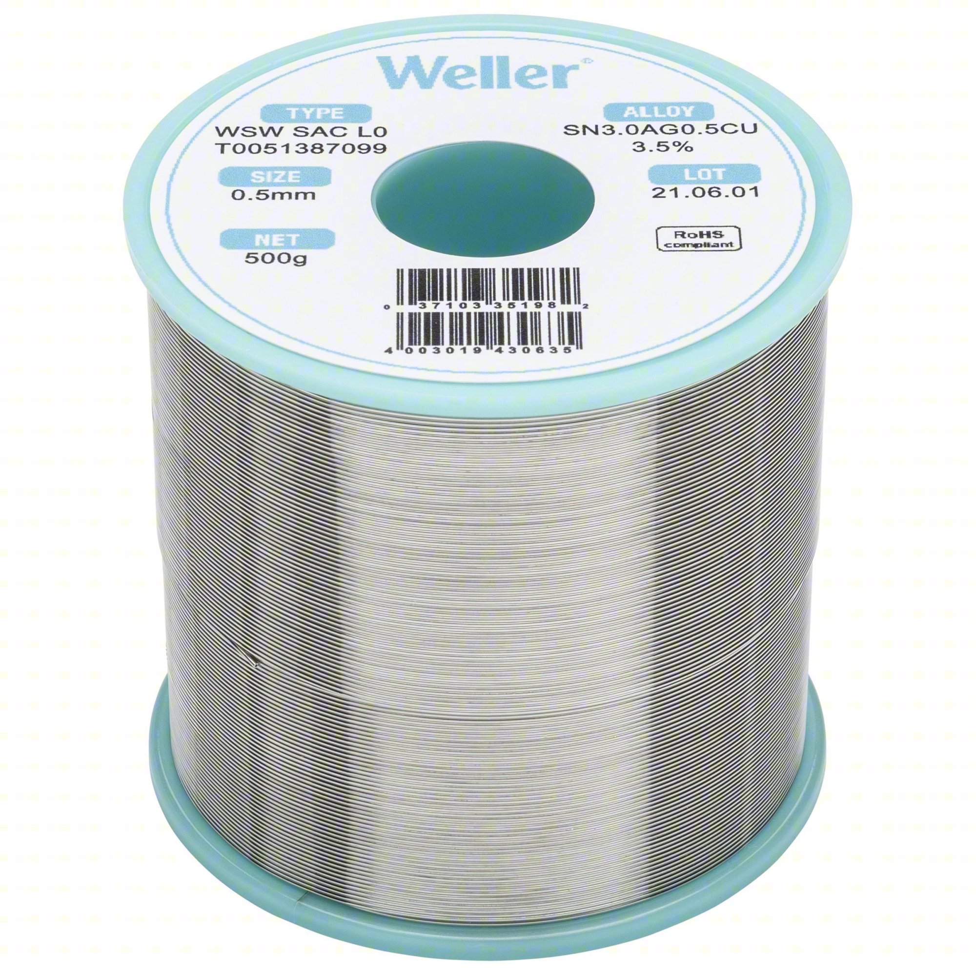 SOLDER WIRE: 0.5 MM X 500 G, SAC L0, 96.