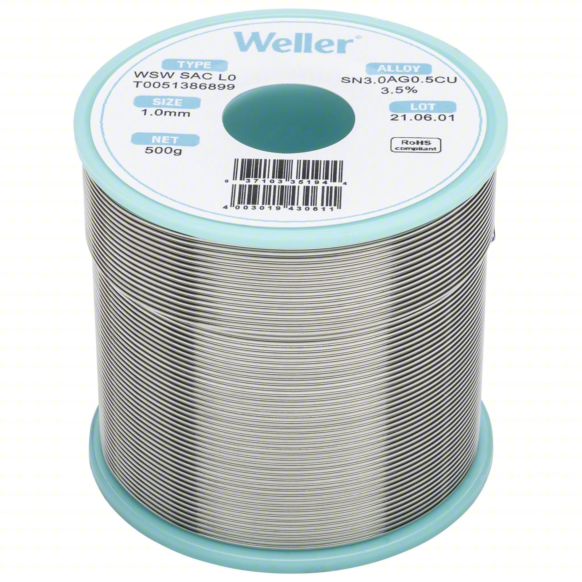 SOLDER WIRE: 1 MM X 500 G, SAC L0, 96.5%