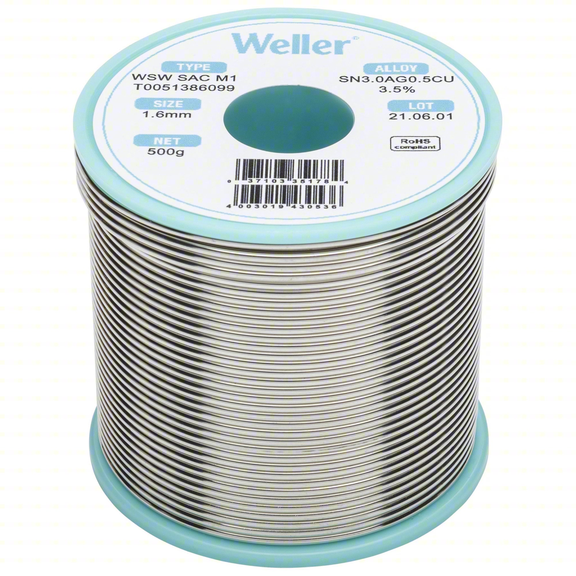 SOLDER WIRE: 1/16 IN X 500 G, SAC M1, 96