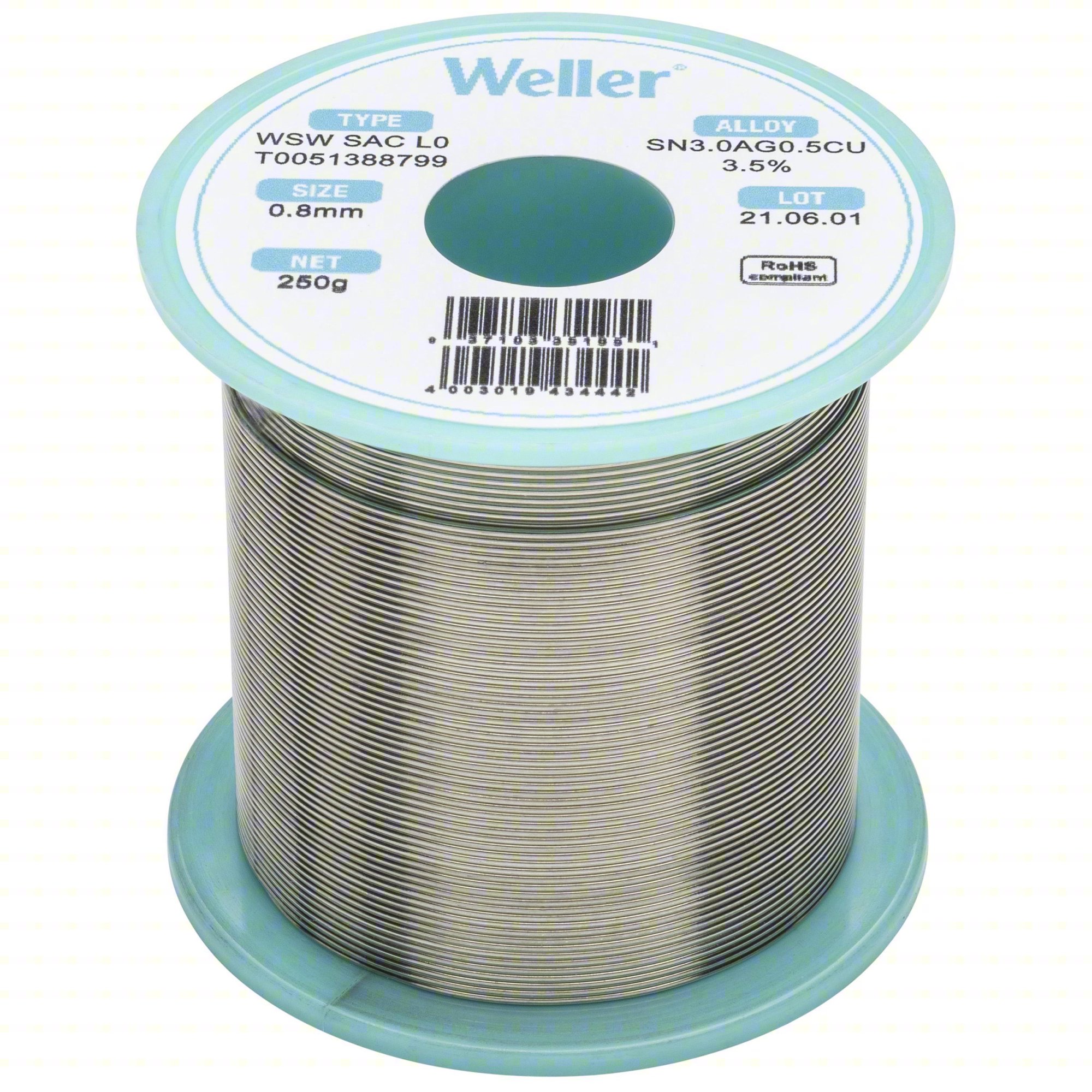 SOLDER WIRE: 0.8 MM X 250 G, SAC L0, 96.