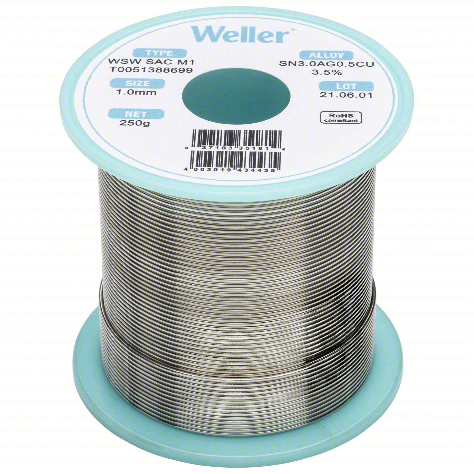 SOLDER WIRE: 1 MM X 250 G, SAC M1, 96.5%