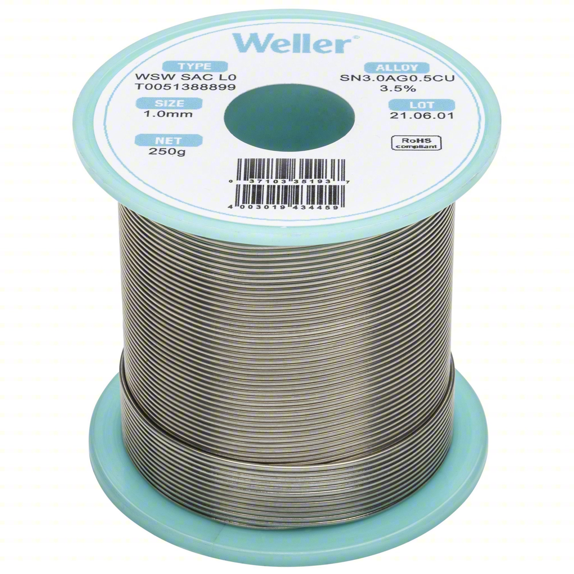 SOLDER WIRE: 1 MM X 250 G, SAC L0, 96.5%