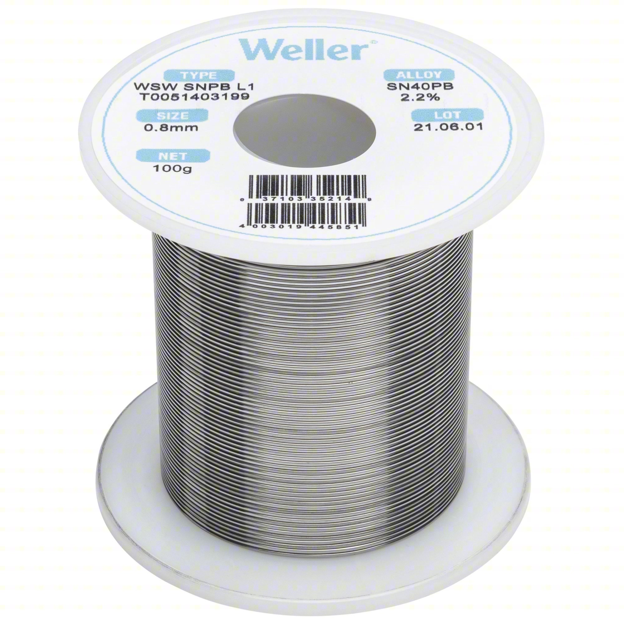 SOLDER WIRE: 0.8 MM X 100 G, SNPB L1, 60