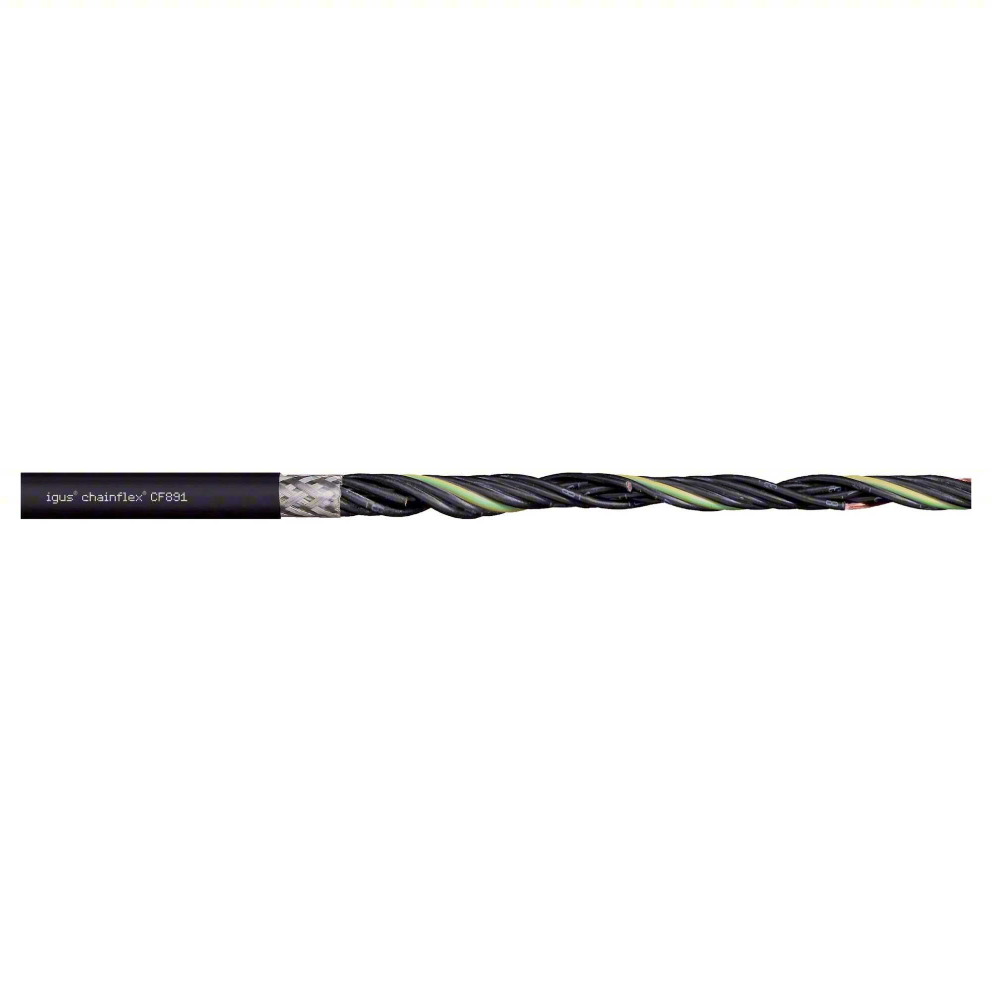 CONTROL CABLE, 16 AWG, BLACK, PUR, 600 V