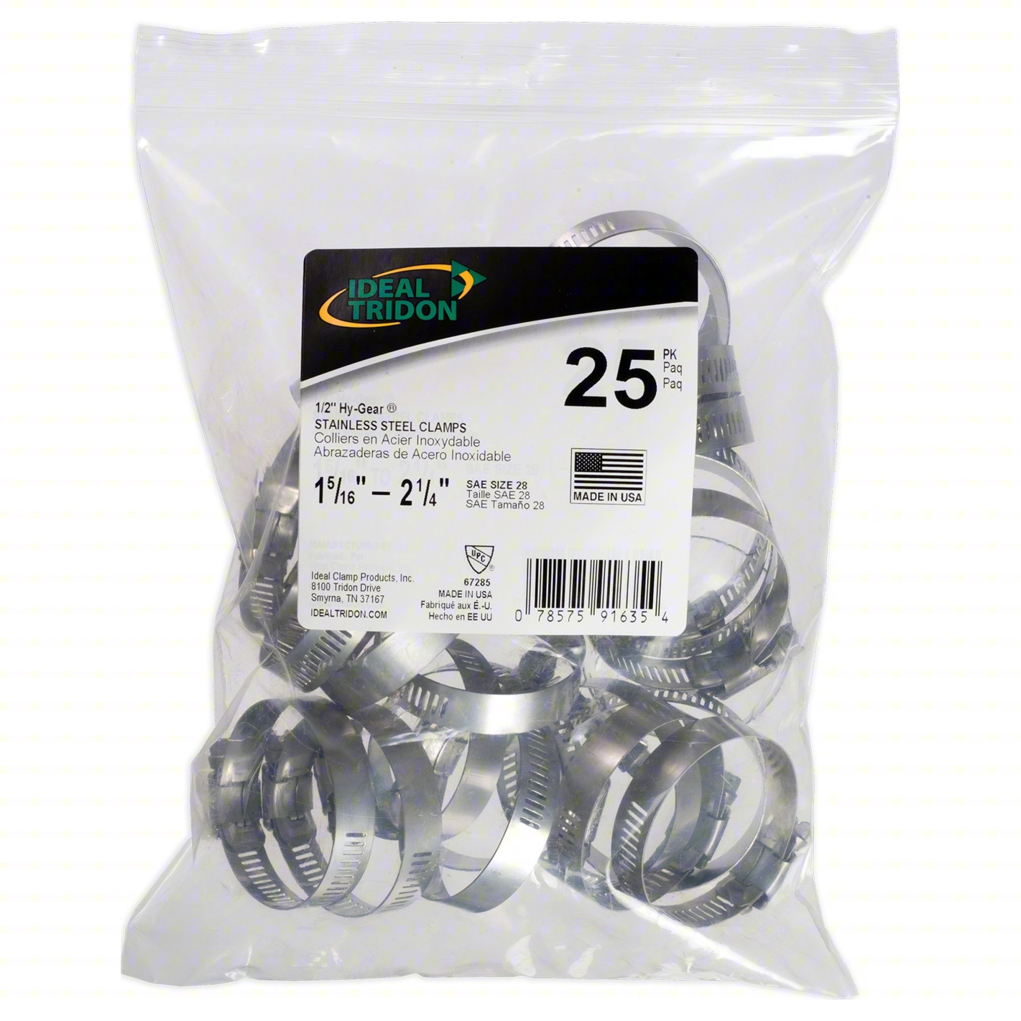 Contractor Bag,1/2"W,1 1/4"ID,PK25
