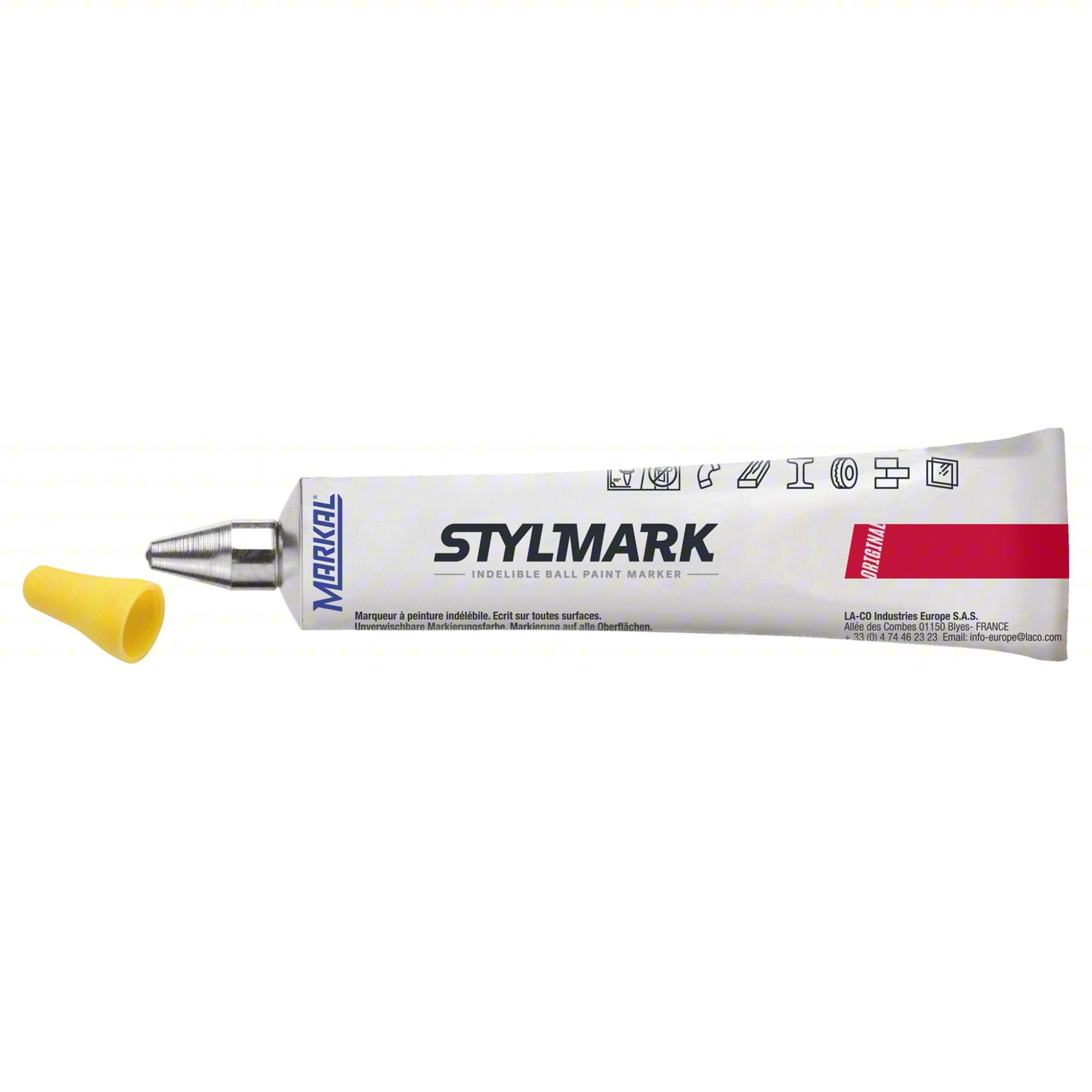 LIQUID PAINT MARKERS,TUBE,6-1/4"L,YELLOW