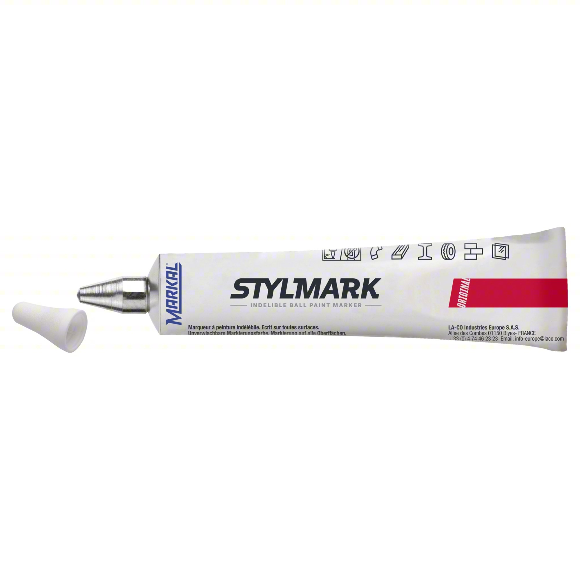 LIQUID PAINT MARKERS,TUBE,6-1/4" L,WHITE