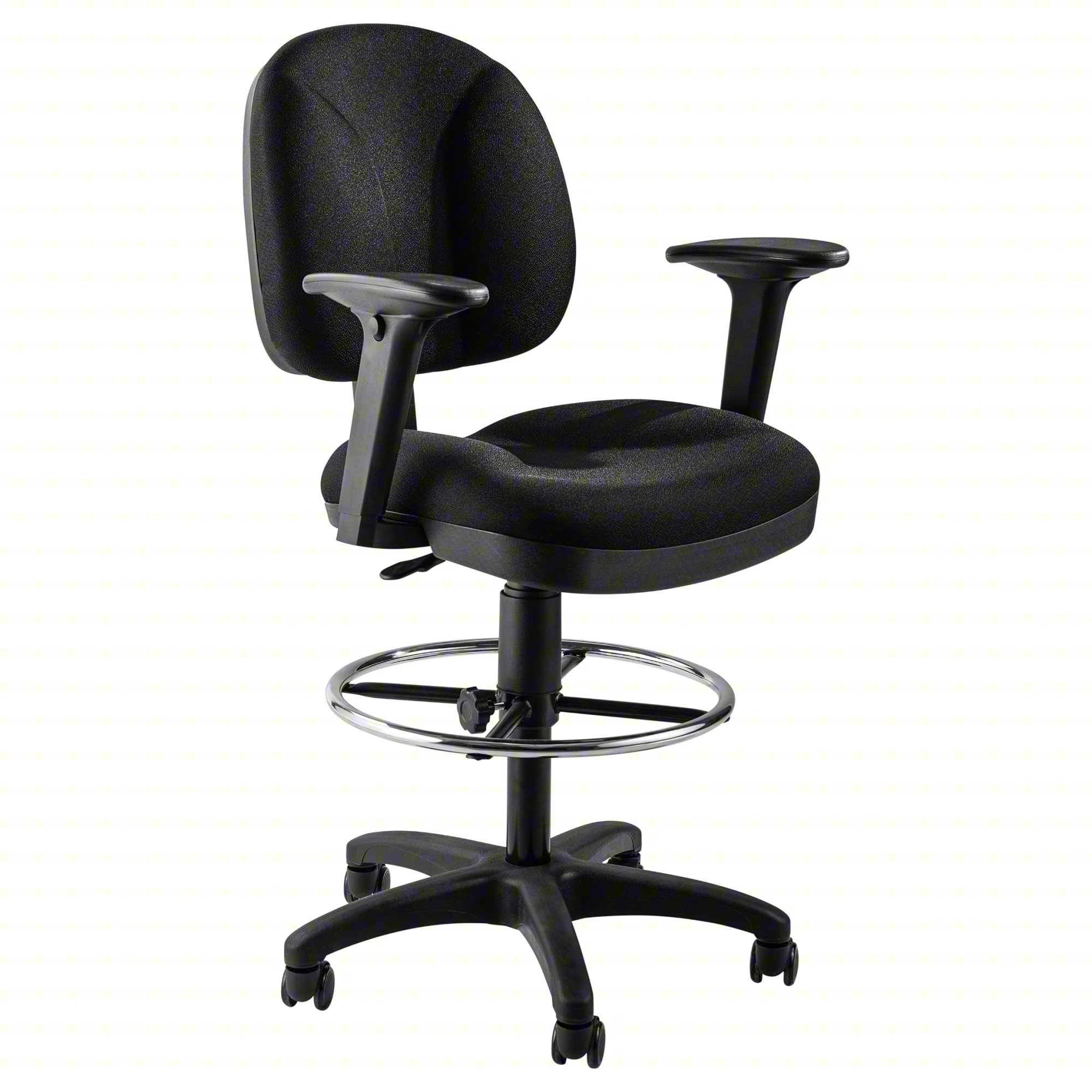 Drafting Chair,38 in H,Black