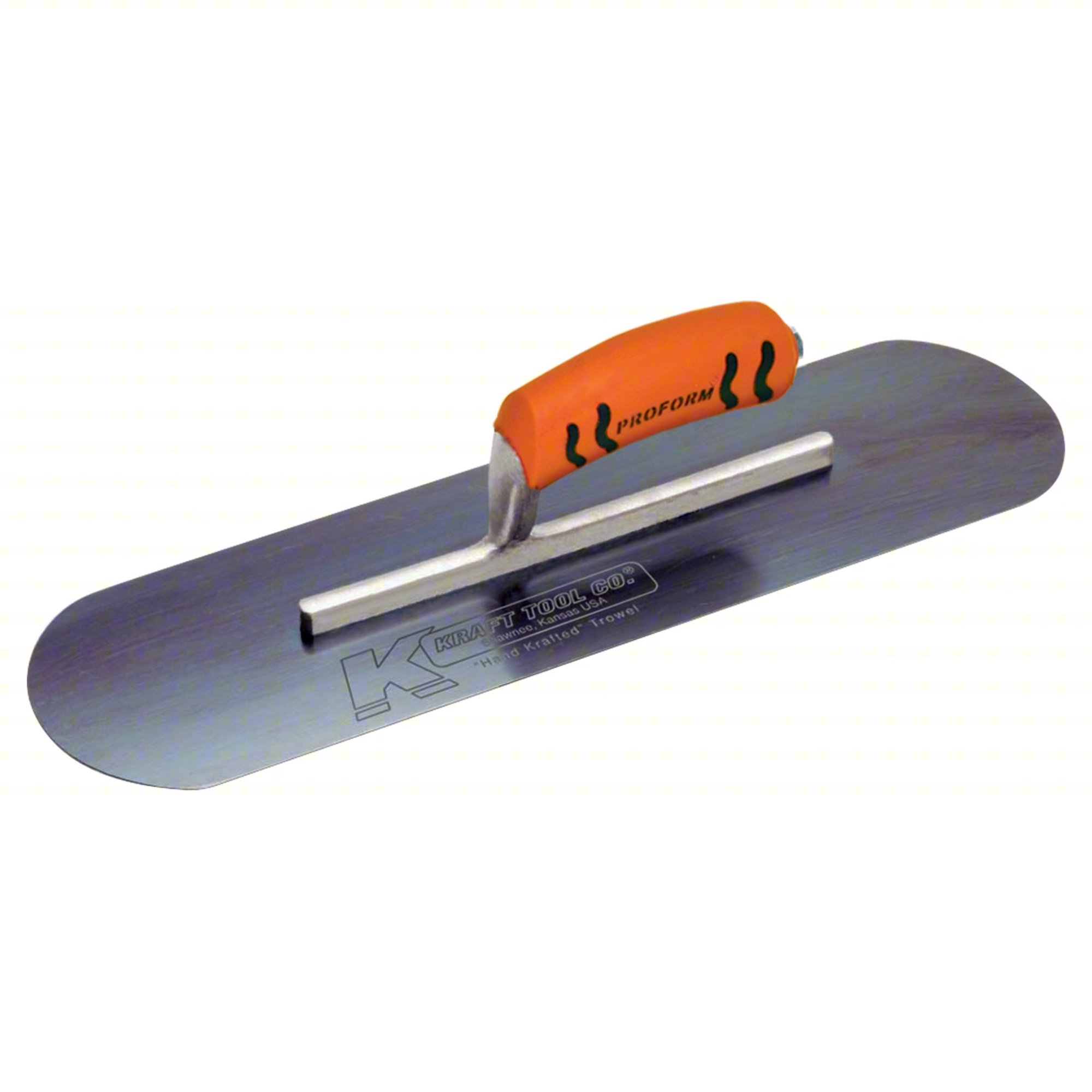 Pool Trowel,20"L,Blue Steel,Round