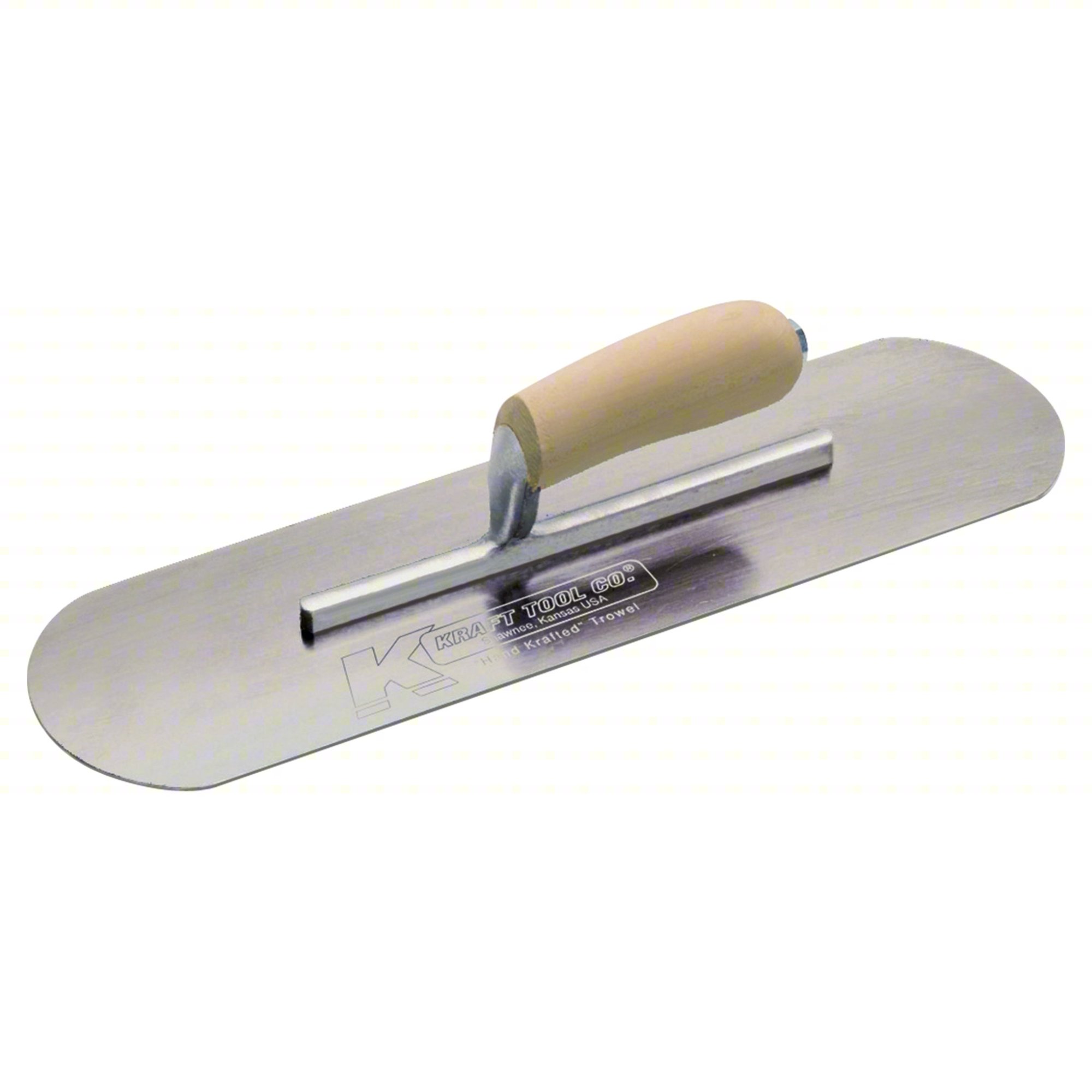 Pool Trowel,10"L,Carbon Steel,Round