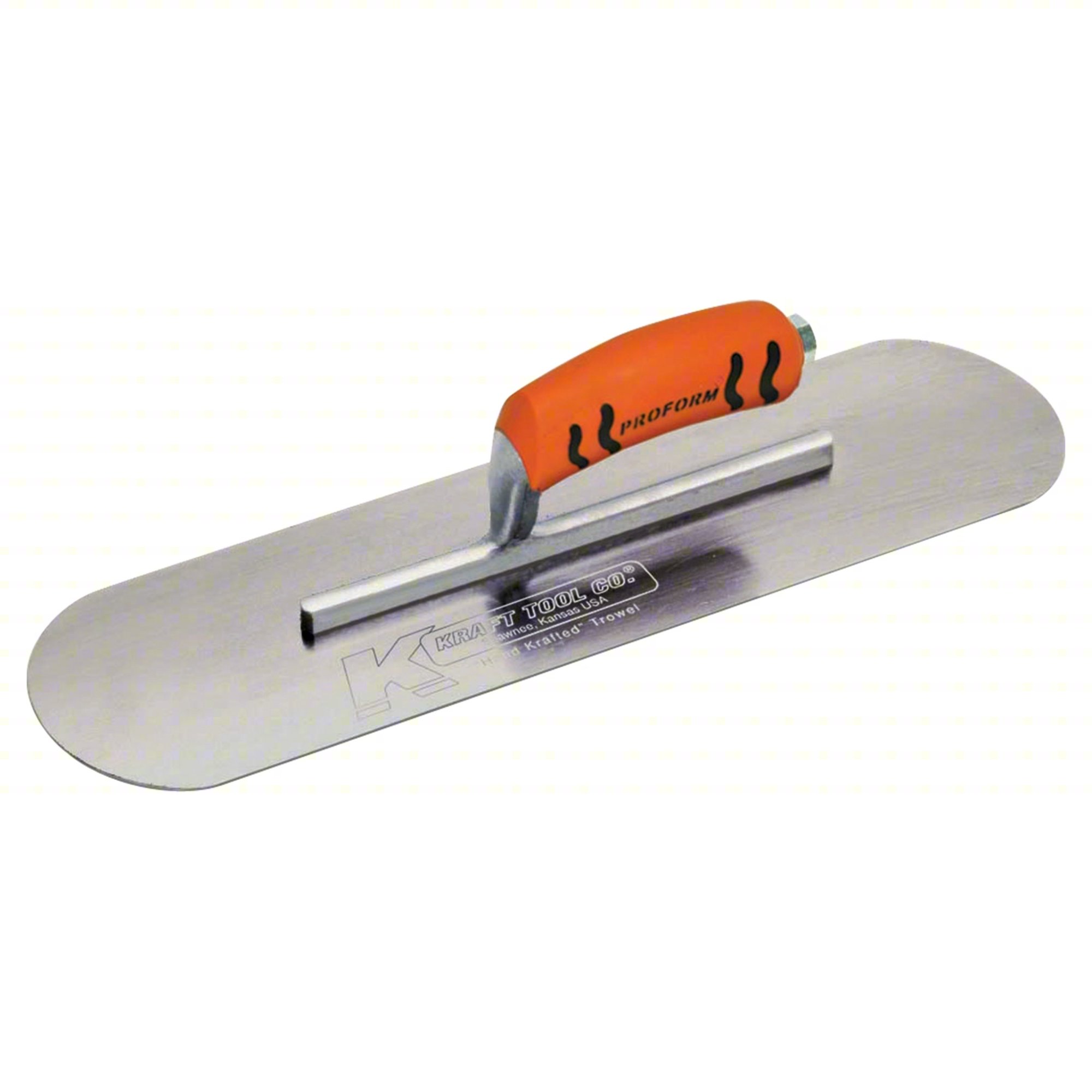 Pool Trowel,10"L,Carbon Steel,Round