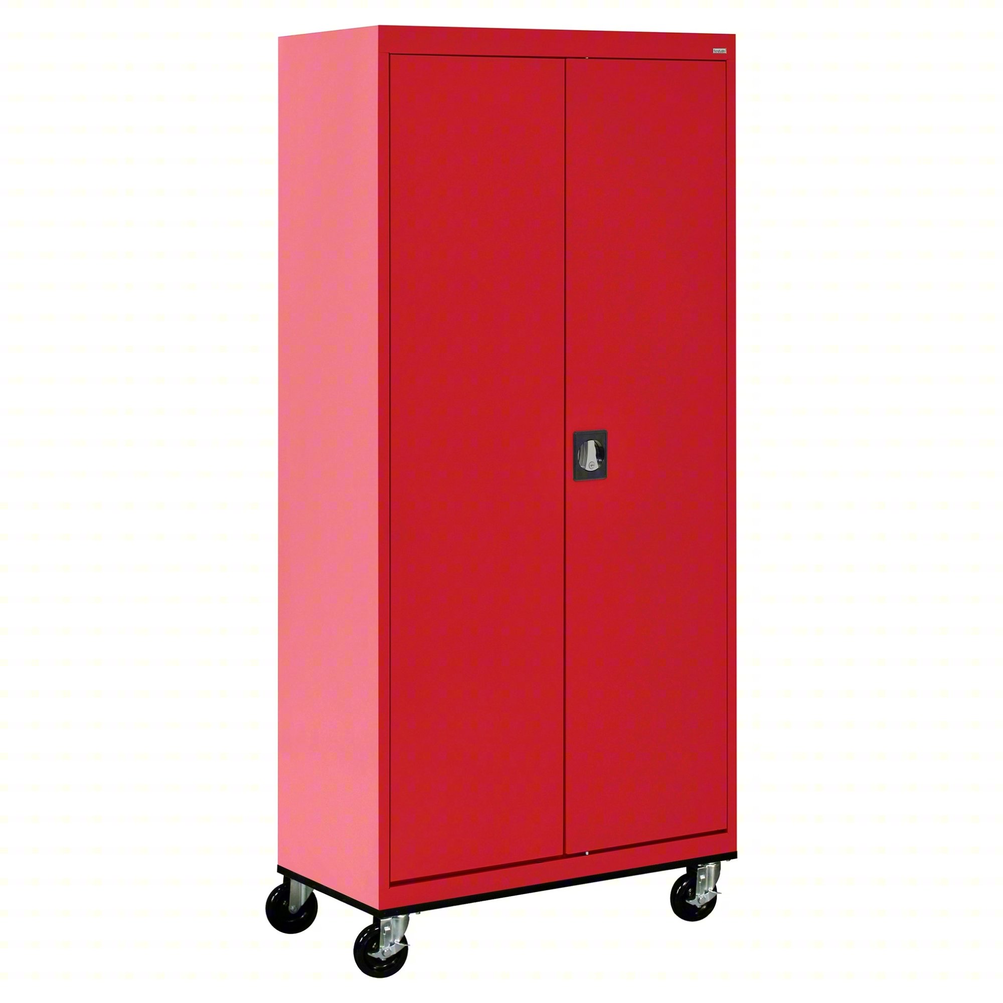 Mobile Storage Cabinet,Red,200 lb