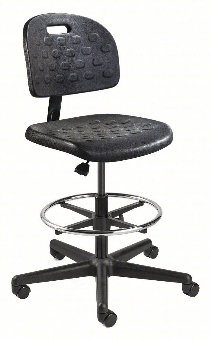 DRAFTING CHAIR,48.5 IN H,BLACK