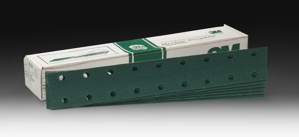 3M™ Green Corps™ Hookit™ Sheet, 00543, 36, 2-3/4 in x 16-1/2 in, 50 sheets per carton, 5 cartons per case