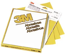 3M™ Gold Abrasive Sheet, 02538, P500 grade, 9 in x 11 in, 50 sheets per pack, 5 packs per case