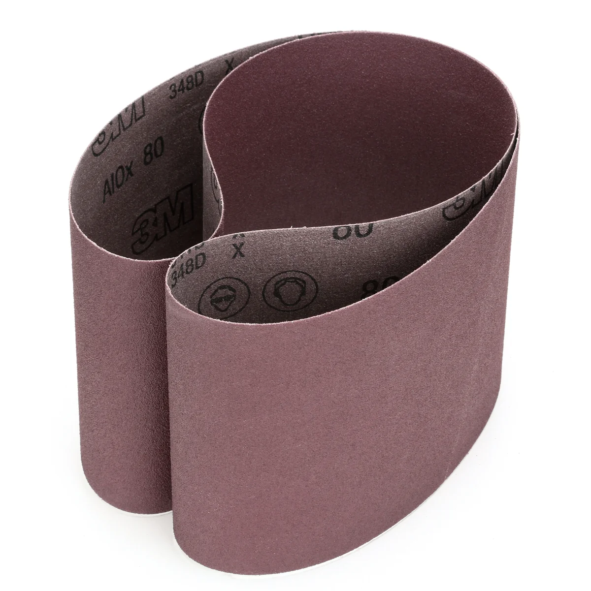 3M™ Cloth Belt 341D, 80 X-weight, 6 in x 48 in, Film-lok, Single-flex, 20 ea/Case