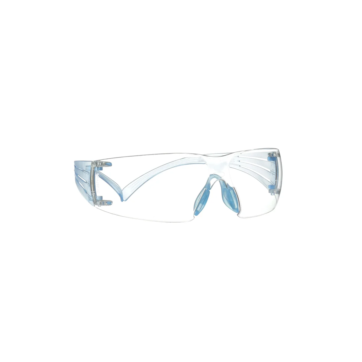 3M™ SecureFit™ 300 Series, SF301SGAF-LBL, Ice Blue Temples, Scotchgard™ Anti-fog Coating, Clear AF-AS lens, 20 ea/Case