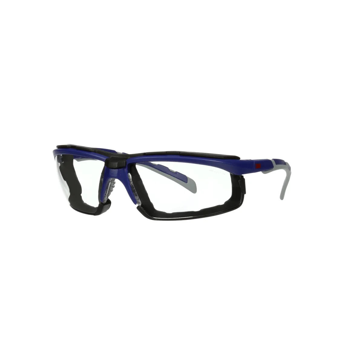 3M™ Solus™ 2000 Series, S2001SGAF-BGR-F, Gray/Blue-Green Temples, Scotchgard™ Anti-Fog Coating, Clear AF-AS lens,Foam Gskt 20ea/cs
