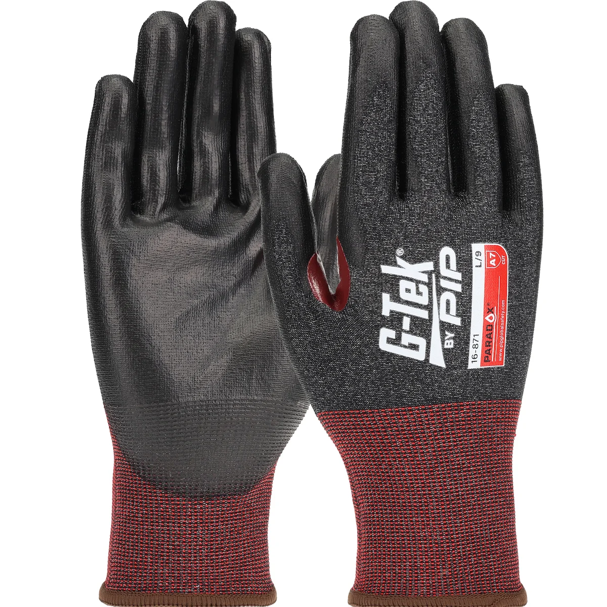 G-Tek® Paradox™ Seamless Knit PolyKor® Blended Glove with PosiGrip MAX™ Coating on Palm & Fingers - 21 Gauge - Touchscreen