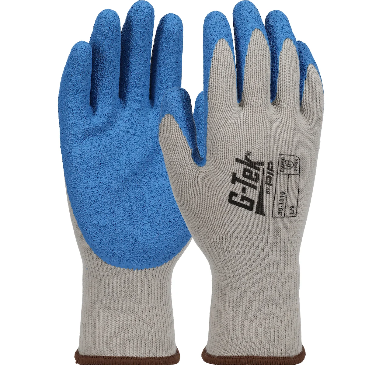 G-Tek® Economy Weight Seamless Knit Polyester Glove with Latex Coated Crinkle Grip on Palm & Fingers