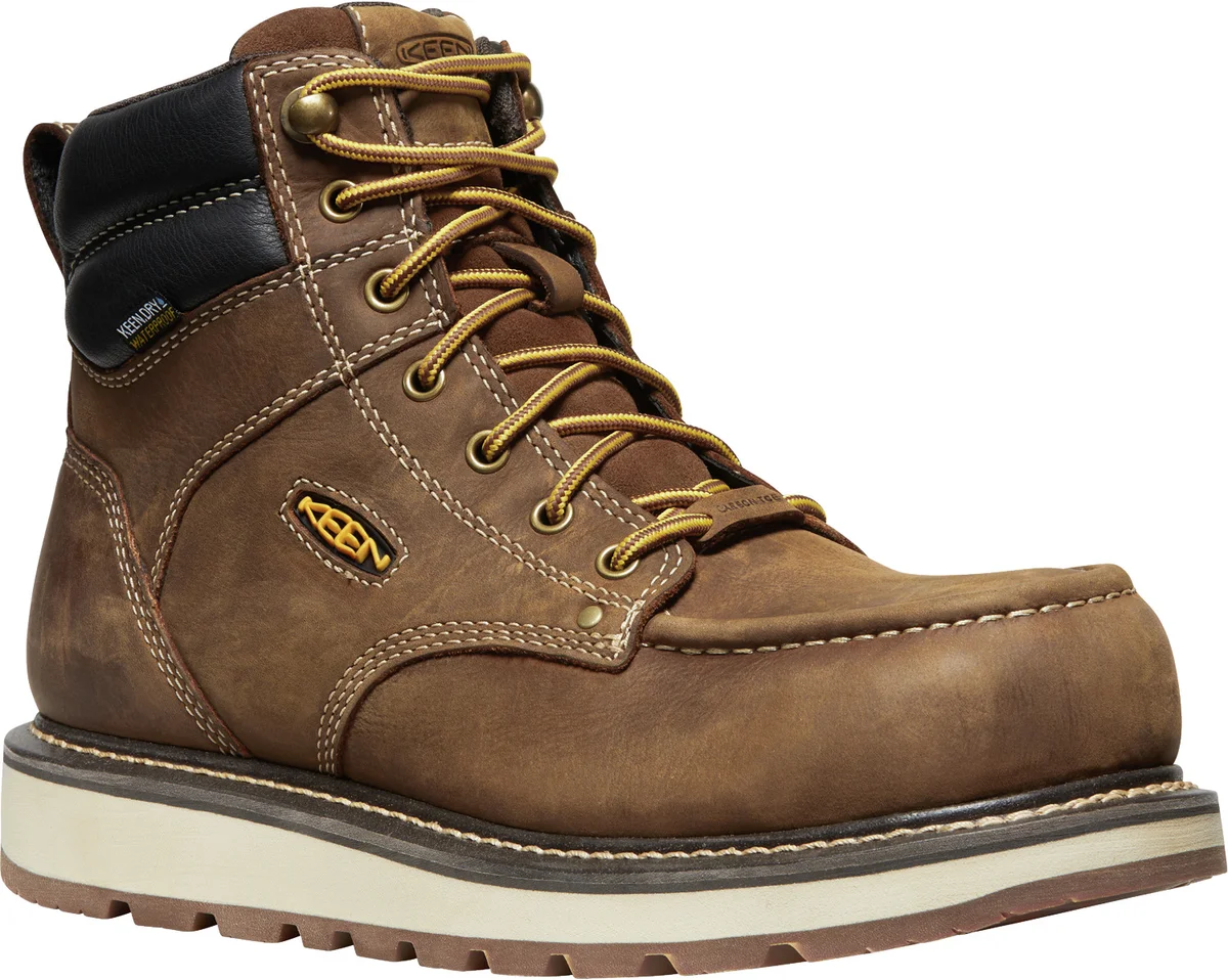 Keen - Men's Cincinnati 6" WP Boot-Carbon Toe