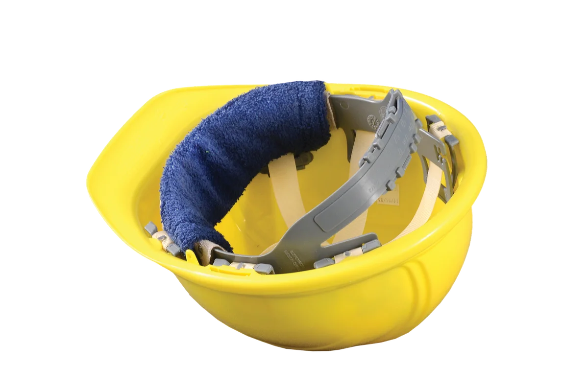 Terry Toppers® Clip-On Hard Hat Sweatband, Navy, 12 Pack