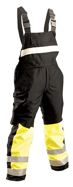 Safety Performance Waterproof Cold Weather Bib, Class E, Hi-Viz/Black