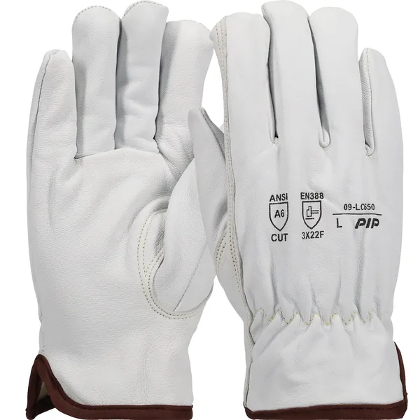 Premium Top Grain Goatskin Leather Drivers Glove with A6 Aramid Blend Lining - Keystone Thumb