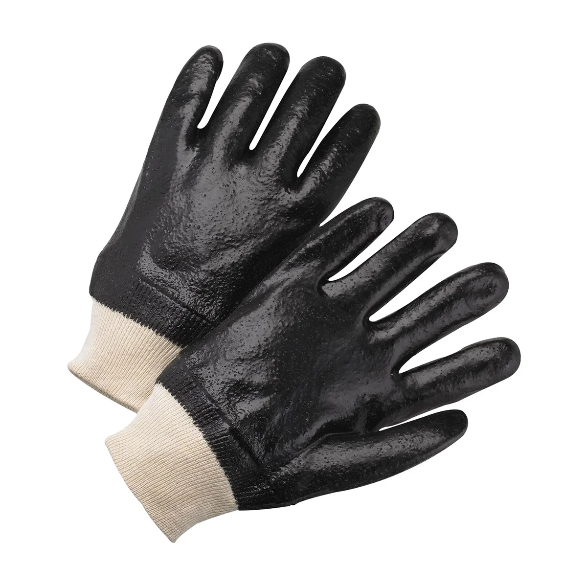 PIP® PVC Dipped Glove with Interlock Liner and Rough Sandy Finish - Knit Wrist