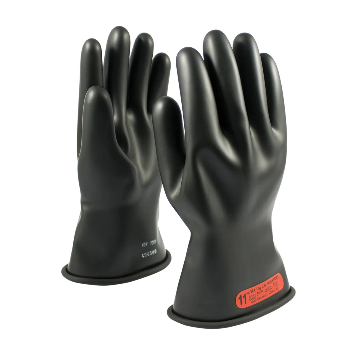 NOVAX® Class 0 Rubber Insulating Glove with Straight Cuff - 11"