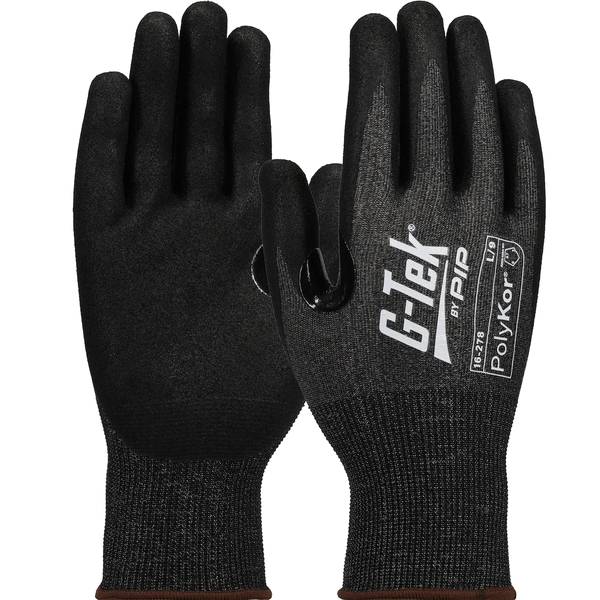 G-Tek® PolyKor® X7™ Seamless Knit PolyKor® X7™ Blended Glove with Nitrile Coated MicroSurface Grip on Palm & Fingers - Touchscreen