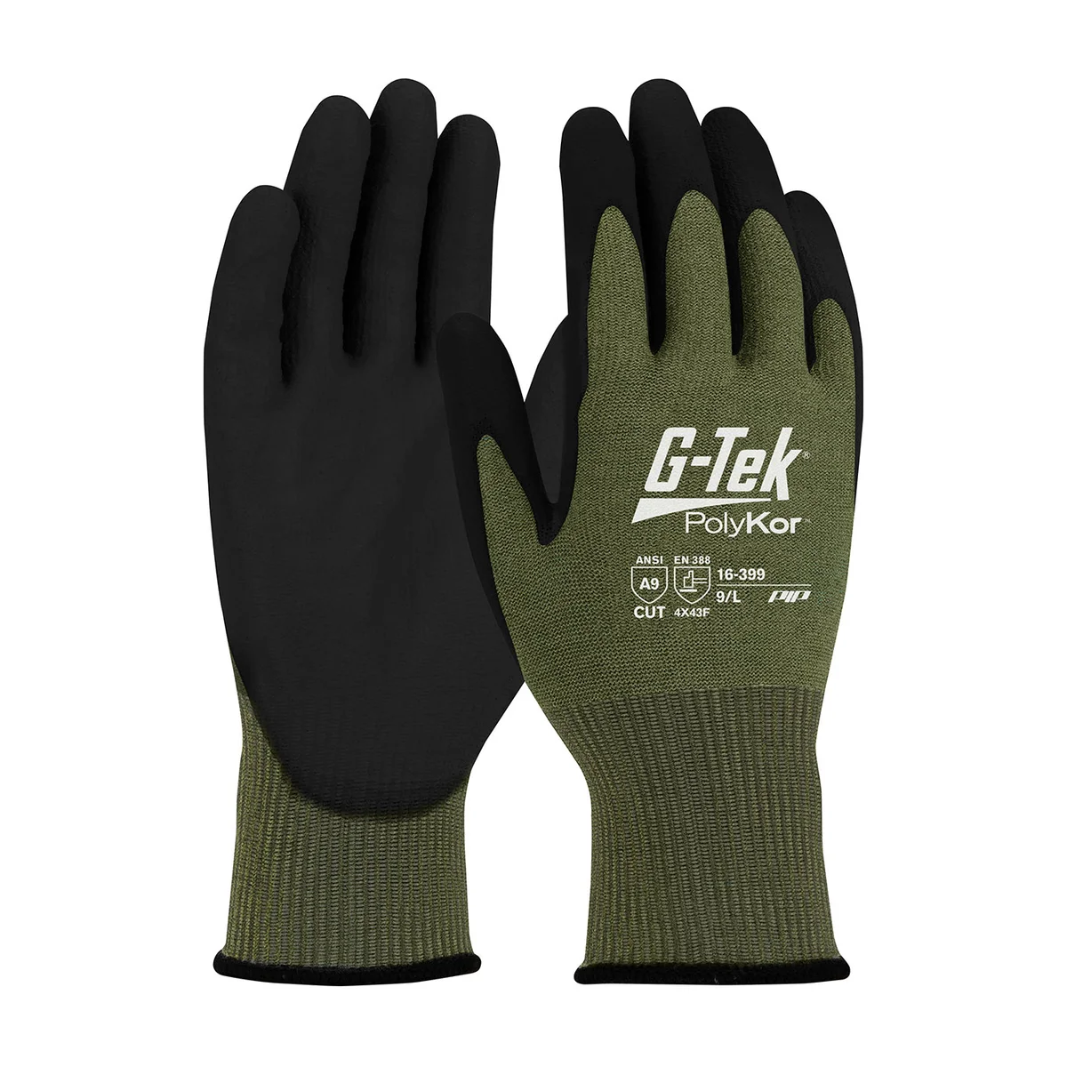 G-Tek® PolyKor® X7™ Seamless Knit PolyKor® X7™ Blended Glove with NeoFoam® Coated MicroSurface Grip on Palm & Fingers - Touchscreen