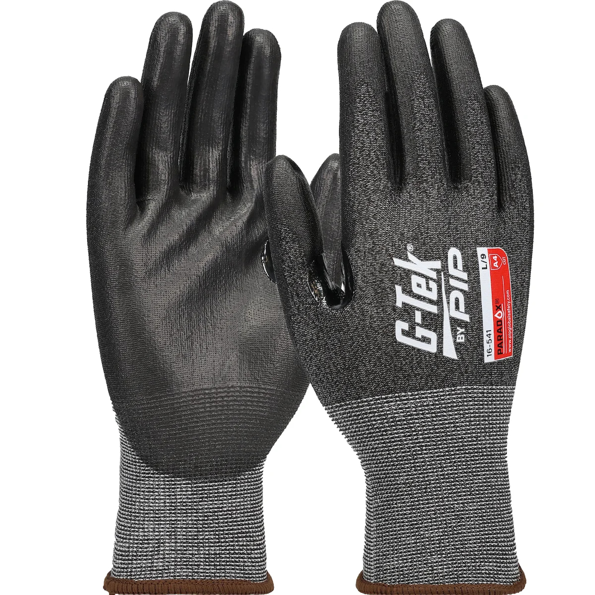 G-Tek® Paradox™ Seamless Knit PolyKor® Blended Glove with Polyurethane Coated Flat Grip on Palm & Fingers - 21 Gauge - Touchscreen