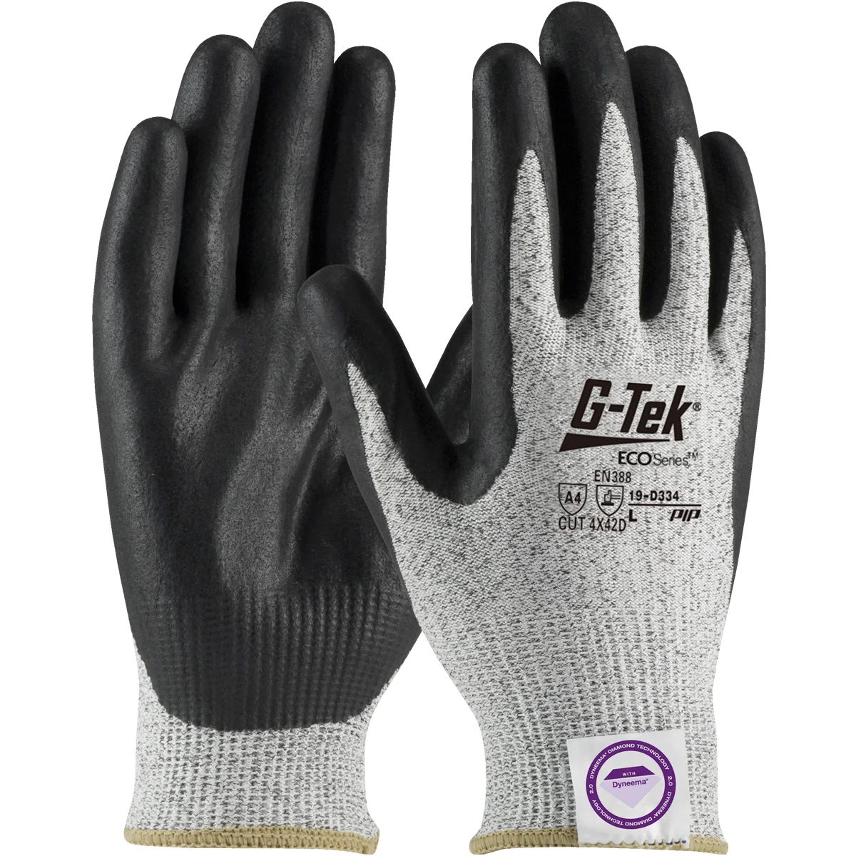 G-Tek® ECO Series™ Seamless Knit Dyneema® Phoenix Blended Glove with Nitrile Coated Foam Grip on Palm & Fingers