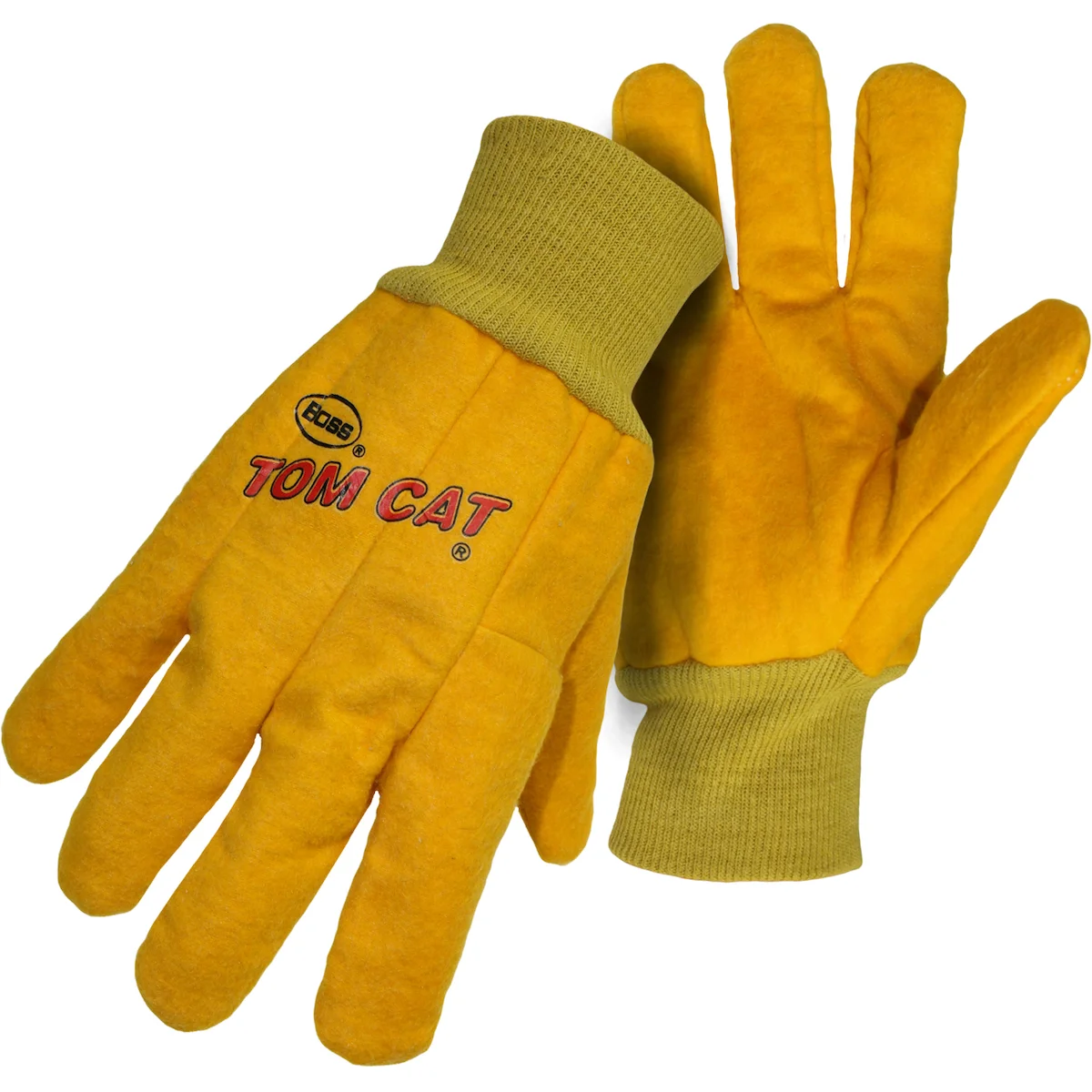 Boss® Premium Grade Chore Glove with Single Layer Palm, Single Layer Back and Nap-Out Finish - Knit Wrist