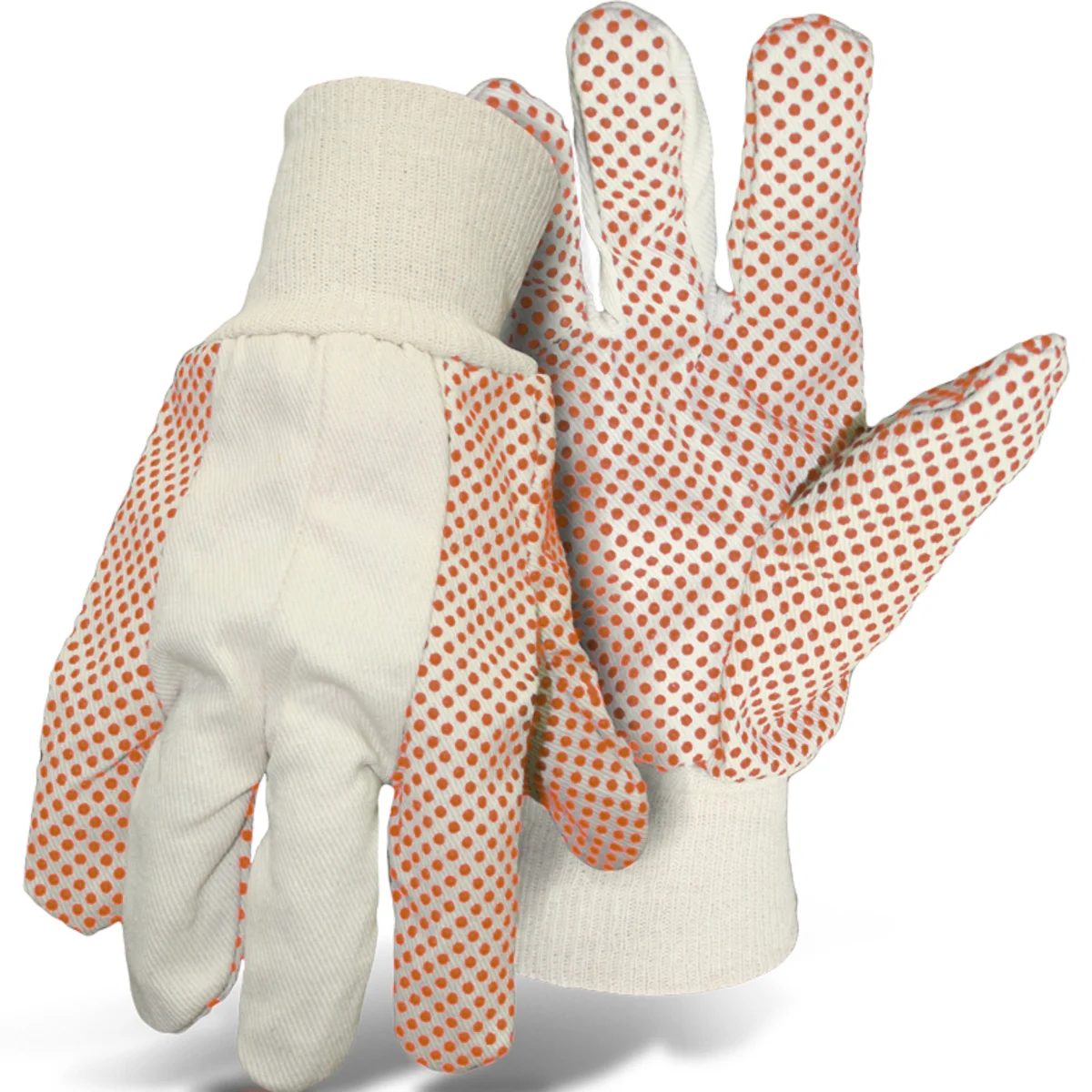 PIP® Premium Grade Cotton/Polyester Blend Glove with PVC Dotted Grip on Palm, Thumb, Index and Little Finger - 10 oz.