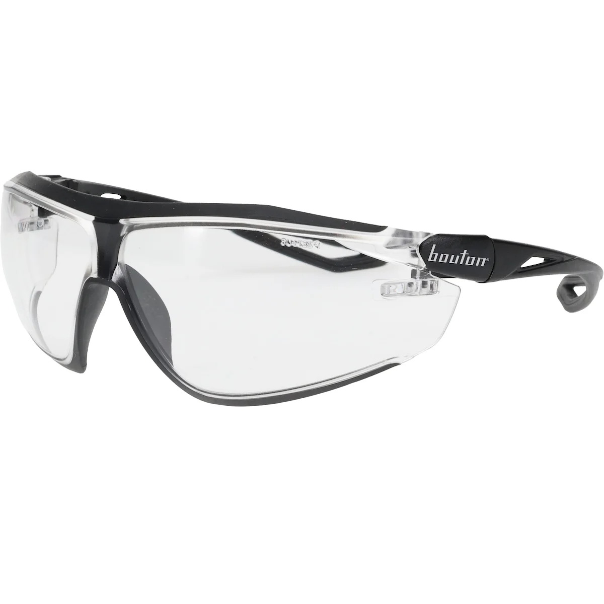 Bio-Based Full Frame Safety Glasses with Black Frame, Clear Lens and Anti-Scratch Coating