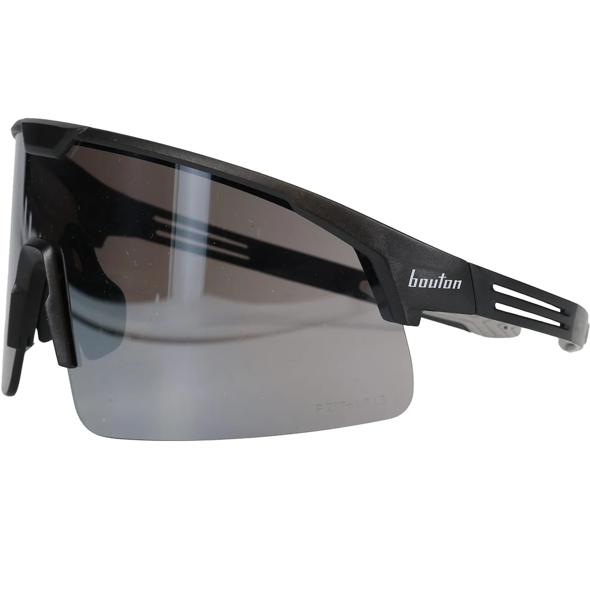 Enhanced Coverage Half-Frame Safety Glasses, with Black Frame, Silver Mirror Plus Lens, and Anti-Scratch Coating