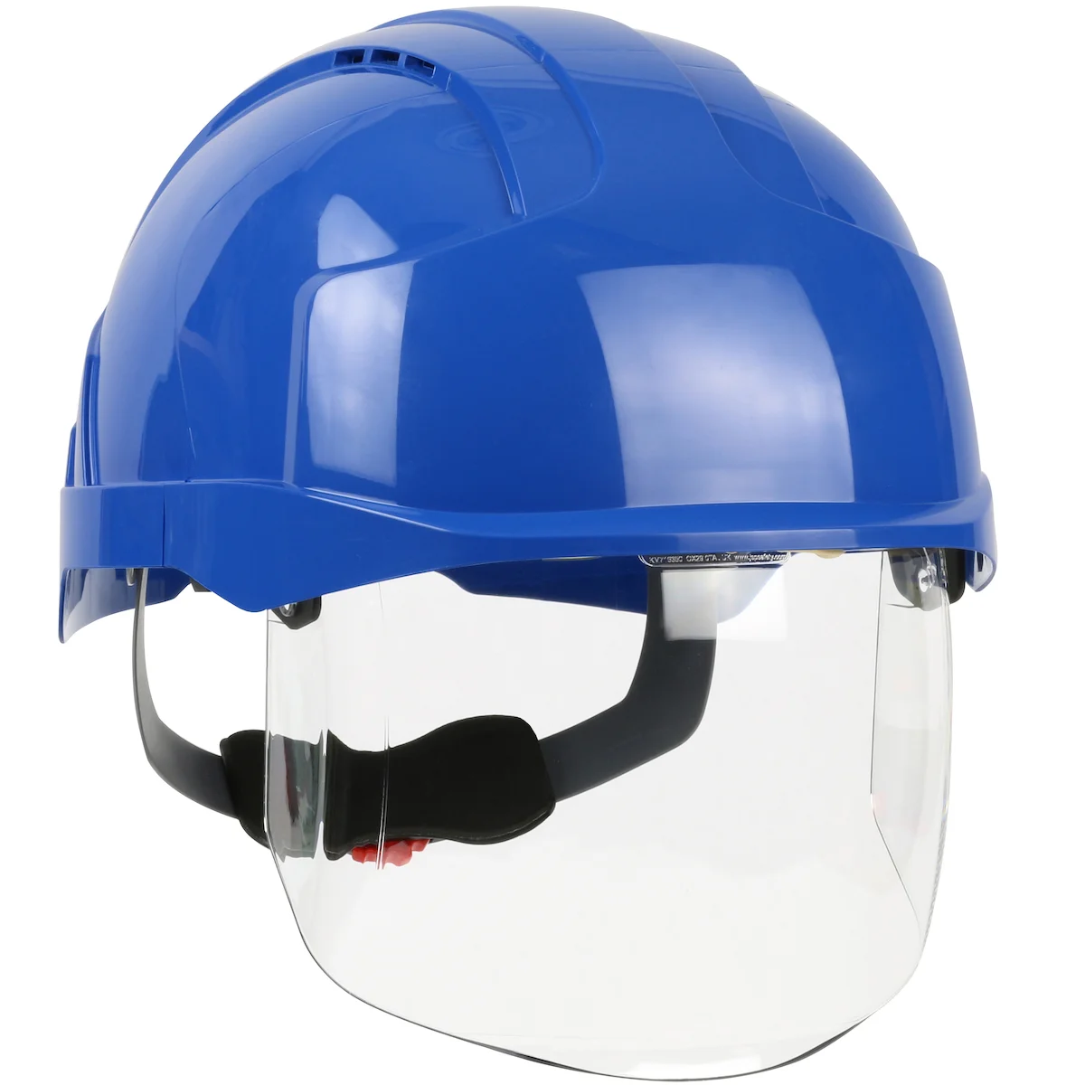 EVO® VISTAshield™ Type I, Vented Industrial Safety Helmet with Lightweight ABS Shell, Integrated ANSI Z87.1 Faceshield, 6-Point Polyester Suspension and Wheel Ratchet Adjustment