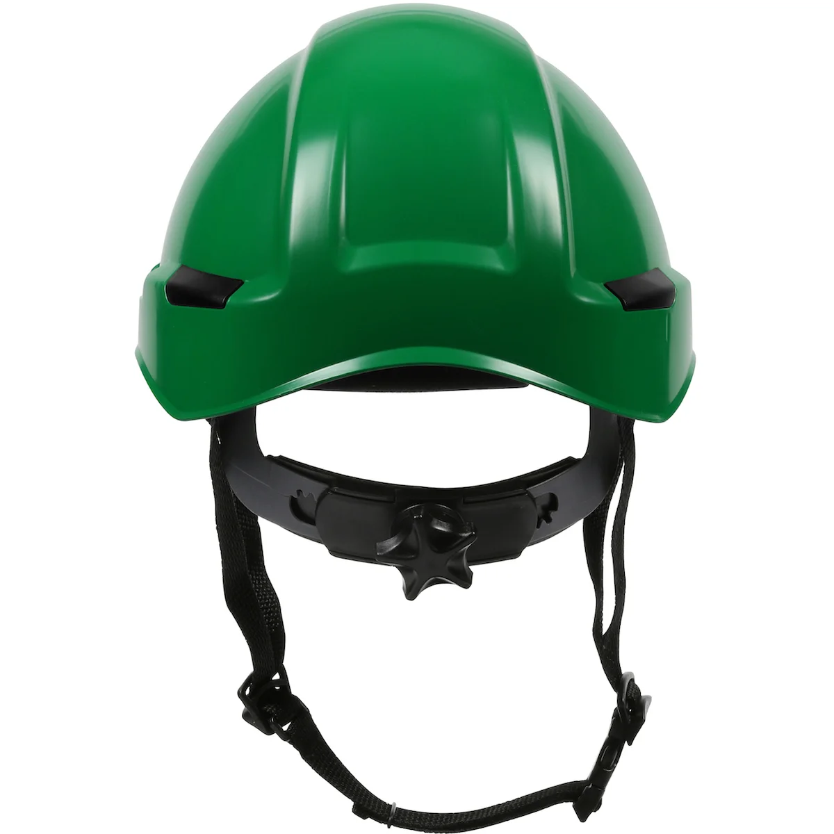 Industrial Climbing Helmet with Polycarbonate / ABS Shell, Nylon Suspension, Wheel Ratchet Adjustment and 4-Point Chin Strap