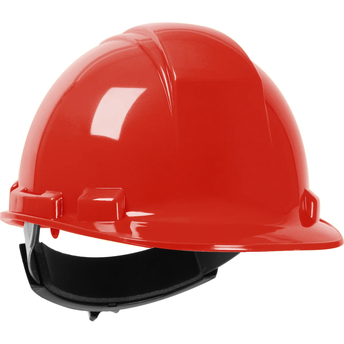 Cap Style Hard Hat with HDPE Shell, 4-Point Textile Suspension and Pin-Lock Adjustment