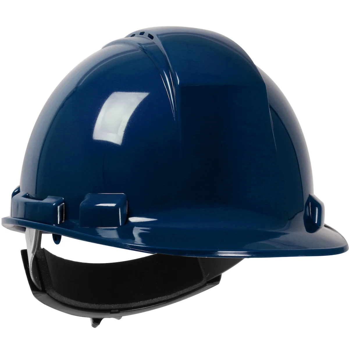 Vented, Cap Style Hard Hat with HDPE Shell, 4-Point Textile Suspension and Wheel Ratchet Adjustment