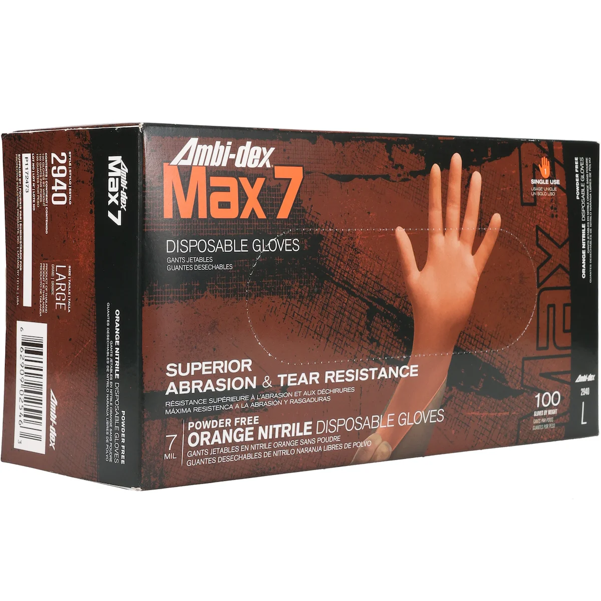 Disposable Nitrile Glove, Powder Free with Textured Grip - 7 mil