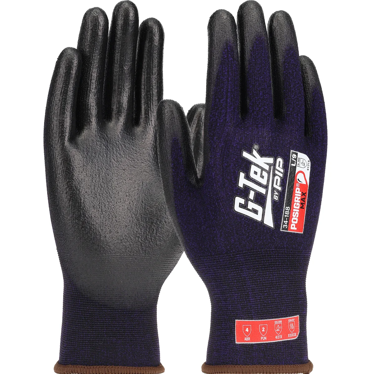 G-Tek® PosiGrip MAX™ Seamless Knit Nylon/Spandex Blended Glove with PosiGrip MAX™ Coating on Palm & Fingers - Touchscreen