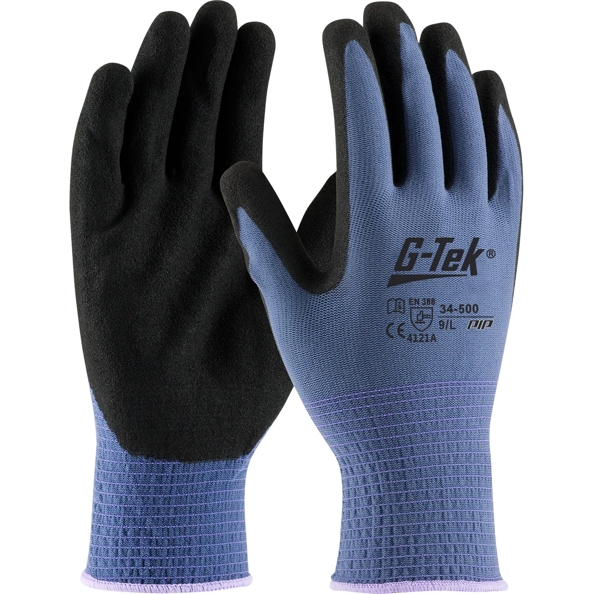 G-Tek® Seamless Knit Nylon Glove with Nitrile Coated MicroSurface Grip on Palm & Fingers - Touchscreen