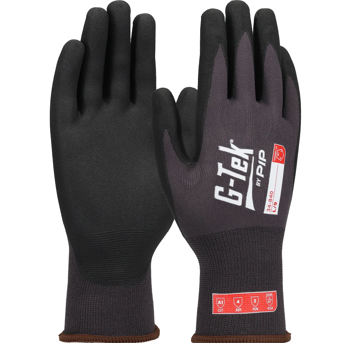 G-Tek® Premium Seamless Knit Nylon/Spandex Glove with Foam Nitrile Coating on Palm & Fingers - Touchscreen