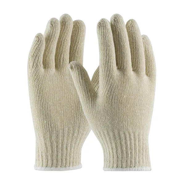 Medium Weight Seamless Knit Cotton/Polyester Glove - Natural